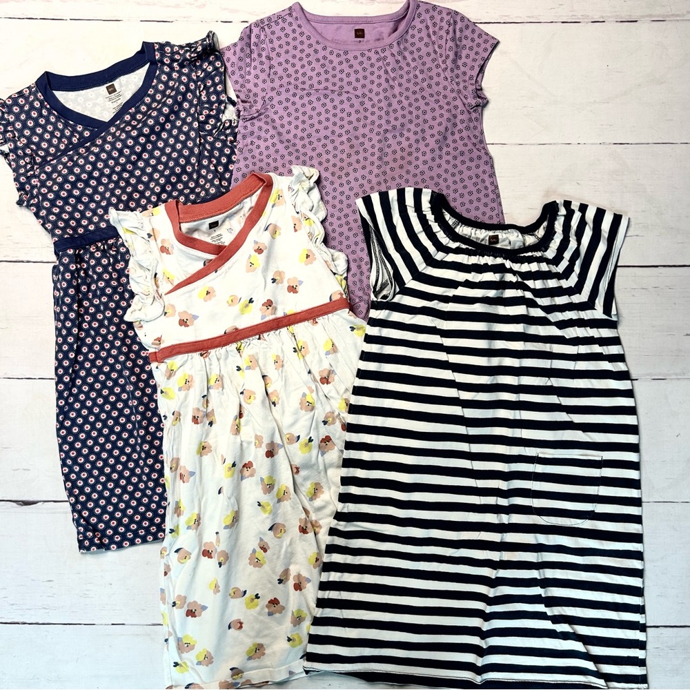 Set of Four Girls' Tea Collection Dresses - Size 7